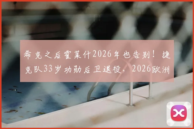 希克之后霍莱什2026年也告别！捷克队33岁功勋后卫退役，2026欧洲杯前景如何？老将逐一离开影响分析